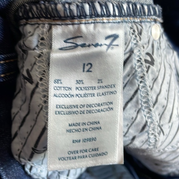 Women’s size 12 seven7 tummyless high-rise skinny blue jeans - Picture 9 of 16